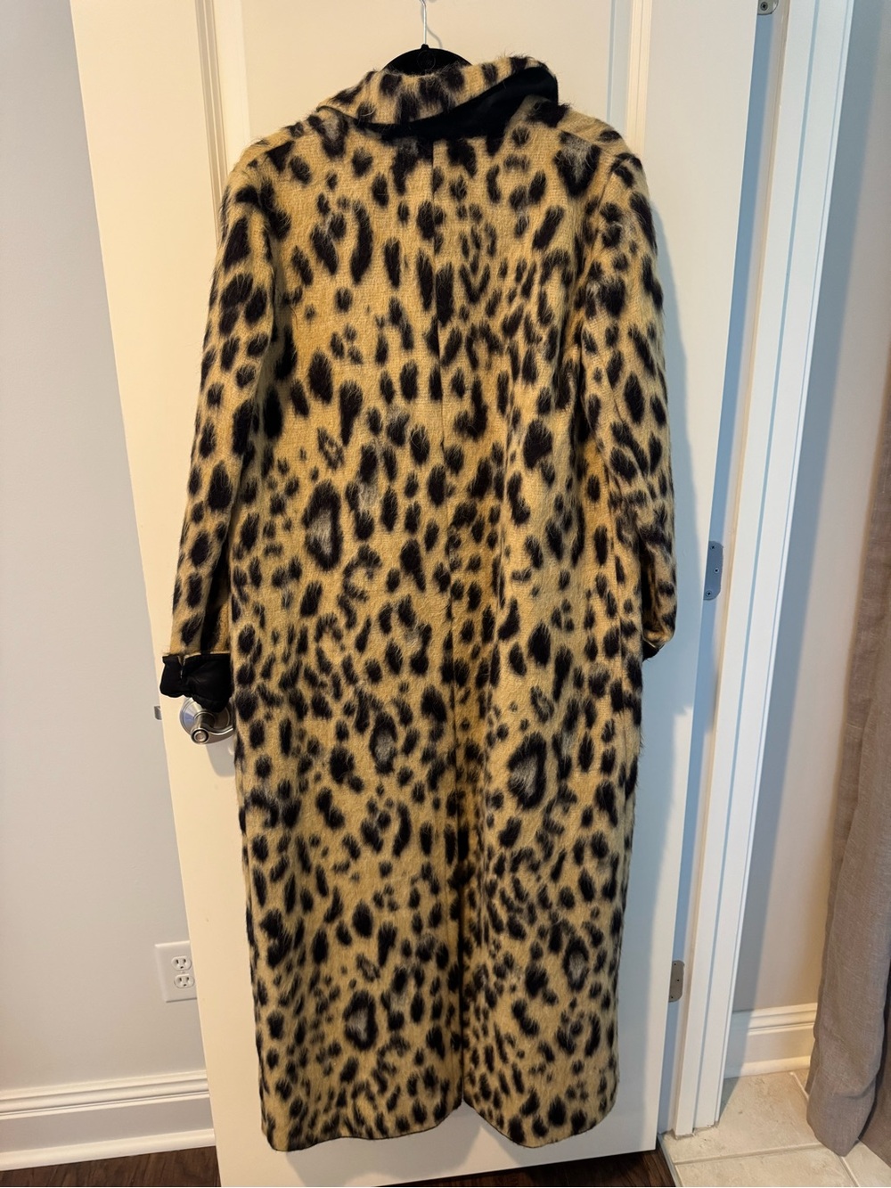 forte forte wool blend leopard long coat jacquard - Picture 8 of 10